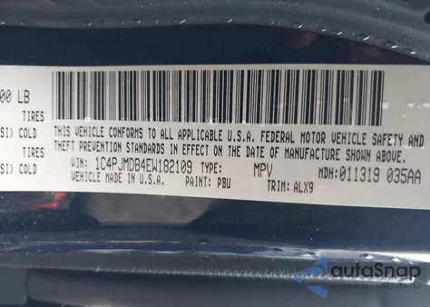 2014 Jeep Cherokee Limited из США, поврежденный, VIN 1C4PJMDB4EW182109